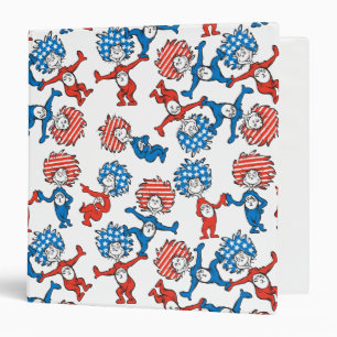 Dr. Seuss Thing One Thing Two US Flag Pattern Binder