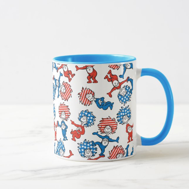 Dr. Seuss | Thing One Thing Two US Flag Pattern Mug (Right)