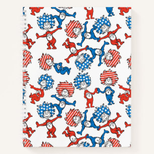 Dr. Seuss   Thing One Thing Two US Flag Pattern Notebook