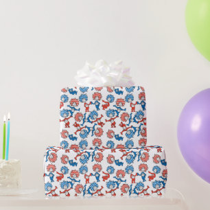 Dr. Seuss   Thing One Thing Two US Flag Pattern Wrapping Paper