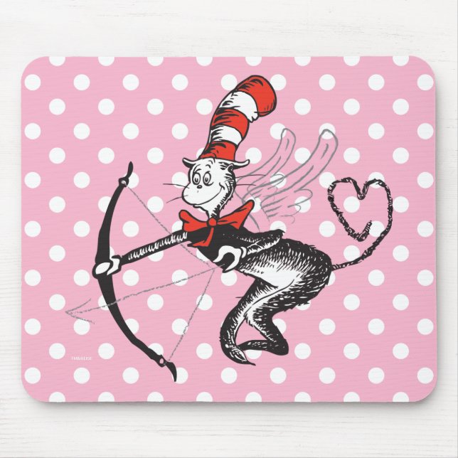 Dr. Seuss Valentine | Cat in the Hat Cupid Mouse Pad (Front)