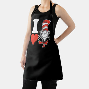 Dr. Seuss Valentine   I Heart The Cat in the Hat Apron