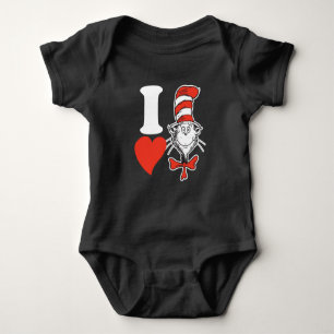Dr. Seuss Valentine   I Heart The Cat in the Hat Baby Bodysuit
