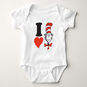 Dr. Seuss Valentine   I Heart The Cat in the Hat Baby Bodysuit