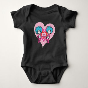 Dr. Seuss Valentine   Thing 1 Thing 2 Baby Bodysuit