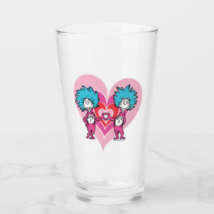 Dr. Seuss Valentine Thing One Thing Two Glass
