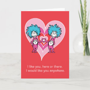 Dr. Seuss Valentine   Thing One Thing Two Holiday Card