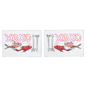 Dr. Seuss Valentine   XOXO Design Pillowcase