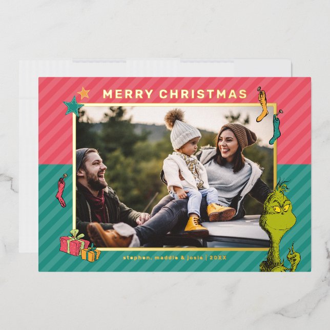 Dr. Seuss | Vintage Grinch Family Photo Holiday (Envelope)