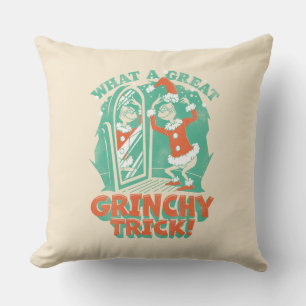 Dr. Seuss   What a Great Grinchy Trick! Throw Pillow