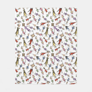 Dr. Seuss Whoville Characters Festive Pattern Fleece Blanket