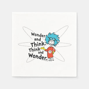 Dr. Seuss   Wonder and Think. Think and Wonder. Napkin