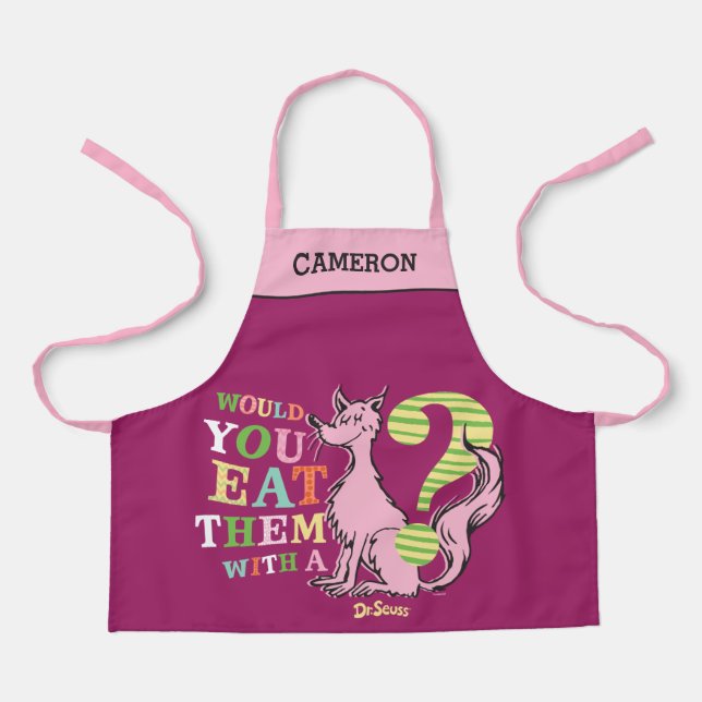 Dr. Seuss | Would You Eat Them With A Fox? Apron (Front)