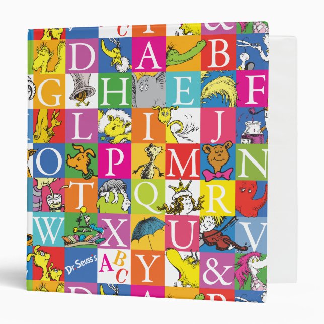 Dr. Seuss's ABC Colourful Block Letter Pattern Binder (Front/Inside)