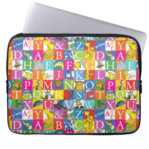 Dr. Seuss's ABC Colourful Block Letter Pattern Laptop Sleeve