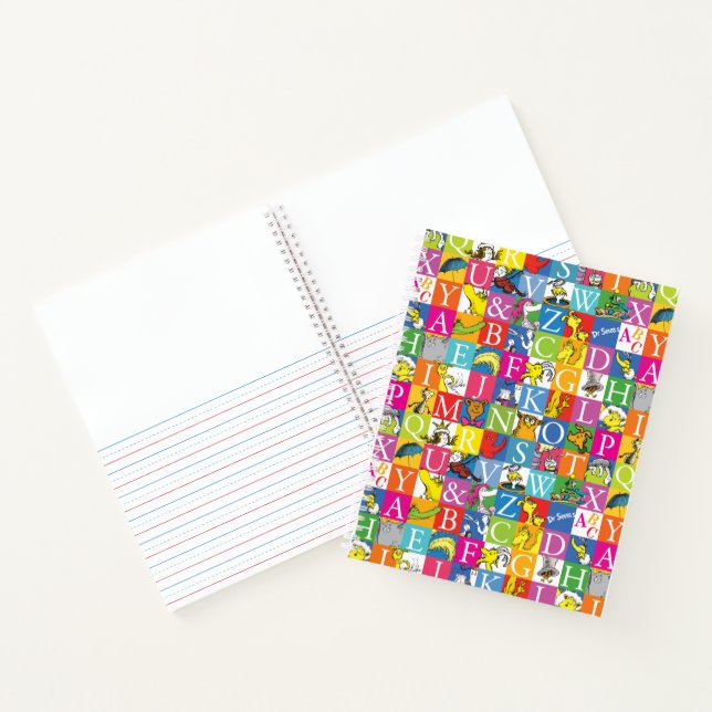 Dr. Seuss's ABC Colourful Block Letter Pattern Notebook (Inside)