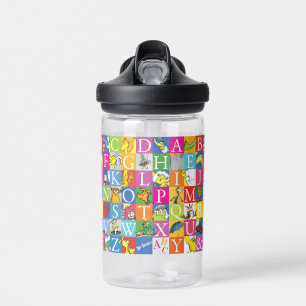 Dr. Seuss's ABC Colourful Block Letter Pattern Water Bottle