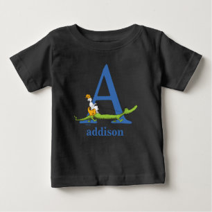 Dr. Seuss's ABC: Letter A - Blue Add Your Name Baby T-Shirt