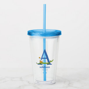Dr. Seuss's ABC: Letter A - White Add Your Name Acrylic Tumbler