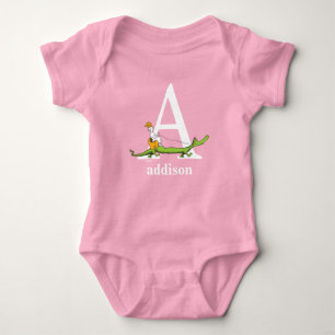 Dr. Seuss's ABC: Letter A - White Add Your Name Baby Bodysuit