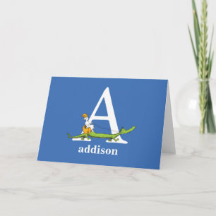 Dr. Seuss's ABC: Letter A - White   Add Your Name Card