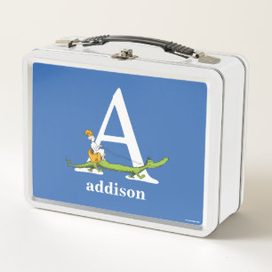 Dr. Seuss's ABC: Letter A - White   Add Your Name Metal Lunch Box