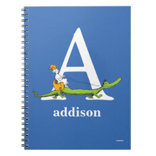 Dr. Seuss's ABC: Letter A - White   Add Your Name Notebook