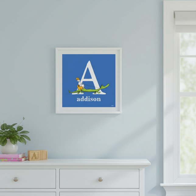 Dr. Seuss's ABC: Letter A - White | Add Your Name Poster (Creator Uploaded)