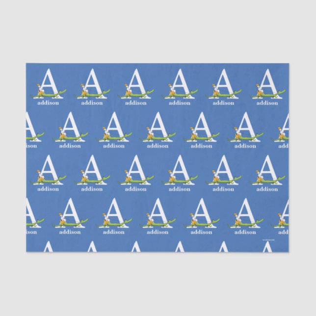 Dr. Seuss's ABC: Letter A - White | Add Your Name Tissue Paper (Front)