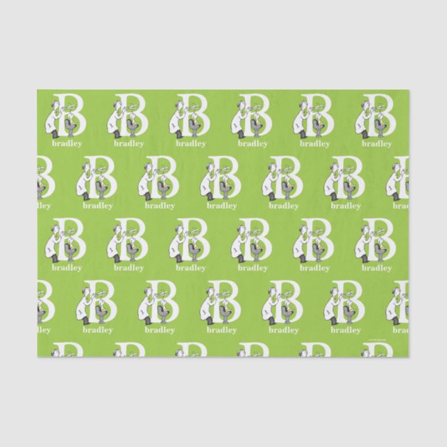 Dr. Seuss's ABC: Letter B - White | Add Your Name Tissue Paper (Front)