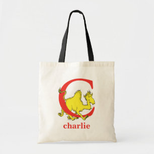 Dr. Seuss's ABC: Letter C - Red   Add Your Name Tote Bag