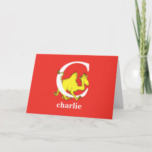 Dr. Seuss's ABC: Letter C - White   Add Your Name Card