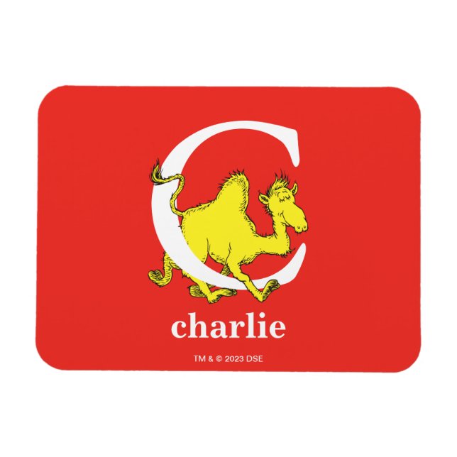 Dr. Seuss's ABC: Letter C - White | Add Your Name Magnet (Horizontal)