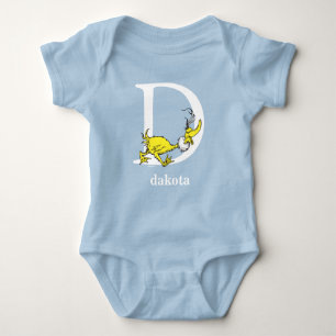 Dr. Seuss's ABC: Letter D - White Add Your Name Baby Bodysuit