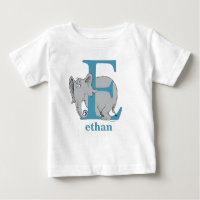 Dr. Seuss's ABC: Letter E - Blue | Add Your Name