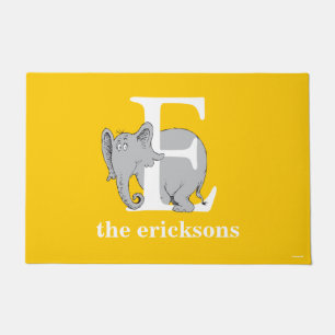 Dr. Seuss's ABC: Letter E - White   Add Your Name Doormat