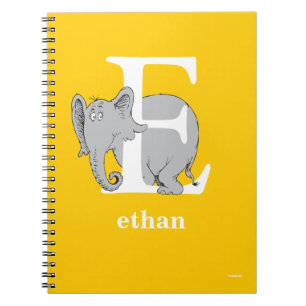 Dr. Seuss's ABC: Letter E - White   Add Your Name Notebook