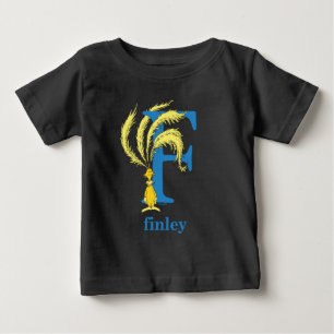 Dr. Seuss's ABC: Letter F - Blue Add Your Name Baby T-Shirt