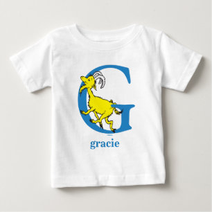Dr. Seuss's ABC: Letter G - Blue Add Your Name Baby T-Shirt