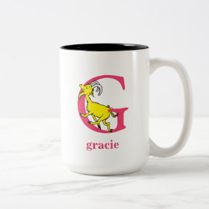 Dr. Seuss's ABC: Letter G - Pink   Add Your Name Two-Tone Coffee Mug