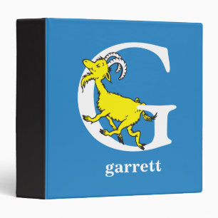 Dr. Seuss's ABC: Letter G - White Add Your Name Binder