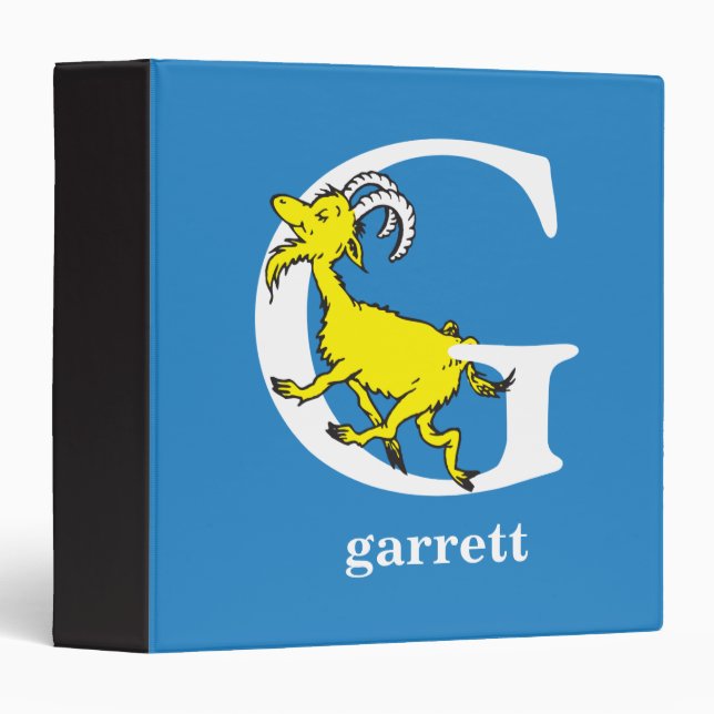 Dr. Seuss's ABC: Letter G - White | Add Your Name Binder (Front/Spine)