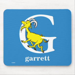 Dr. Seuss's ABC: Letter G - White Add Your Name Mouse Pad