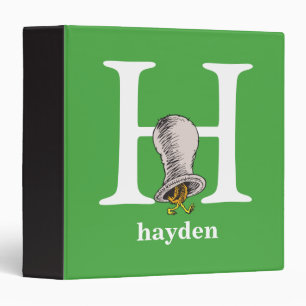 Dr. Seuss's ABC: Letter H - White   Add Your Name Binder