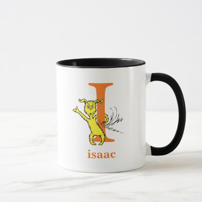 Dr. Seuss's ABC: Letter I - Orange | Add Your Name Mug (Right)