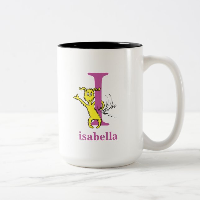 Dr. Seuss's ABC: Letter I - Purple | Add Your Name Two-Tone Coffee Mug (Right)