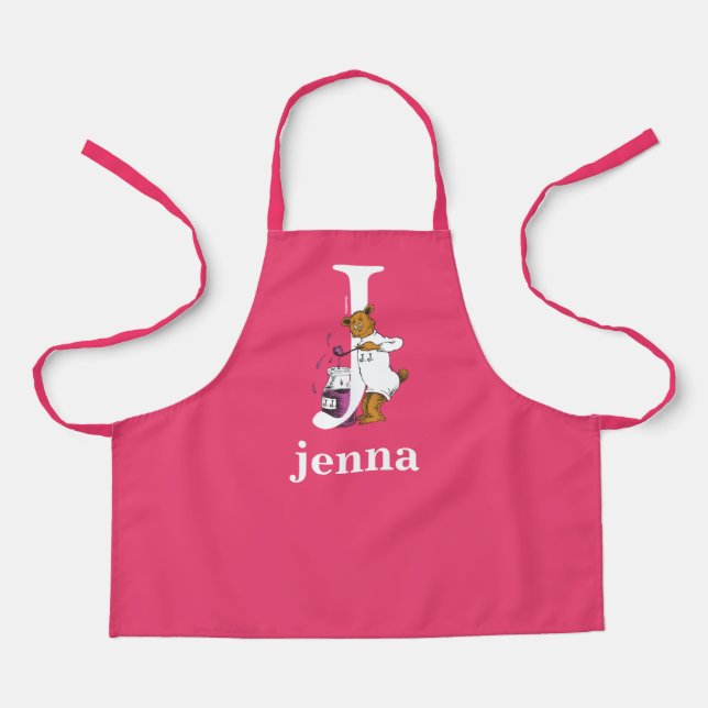 Dr. Seuss's ABC: Letter J - White | Add Your Name Apron (Front)