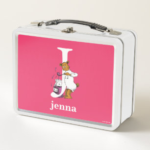 Dr. Seuss's ABC: Letter J - White Add Your Name Metal Lunch Box