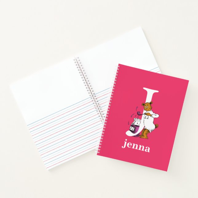 Dr. Seuss's ABC: Letter J - White | Add Your Name Notebook (Inside)