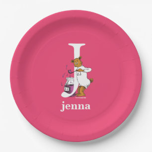 Dr. Seuss's ABC: Letter J - White   Add Your Name Paper Plate